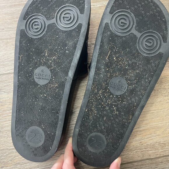 Gucci Men's Slide Sandals – Black Rubber, Size 7.5 (US 8) - Picture 3 of 3